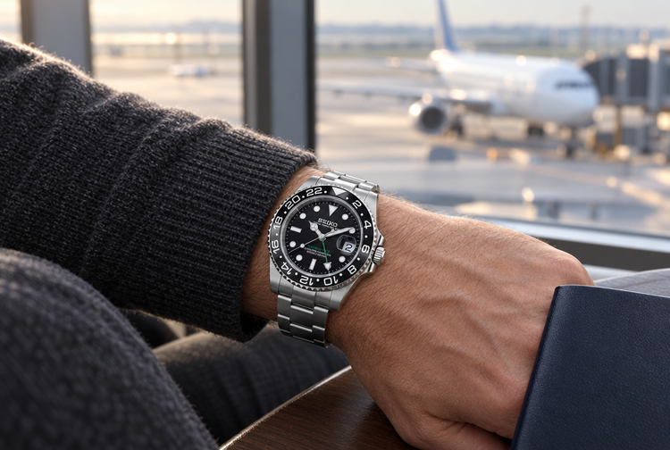 Editorial illustration: GMT watches
