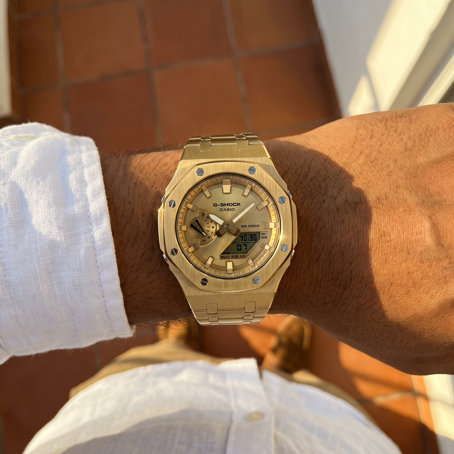 Gold Overload styled wrist photo 1