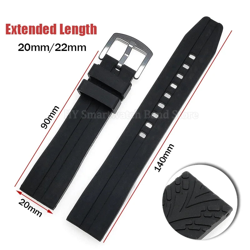 Extended Rubber Strap (9+ Inch Wrist)