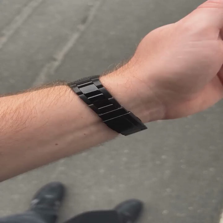 Phantom Amethyst — purple seconds and date on wrist